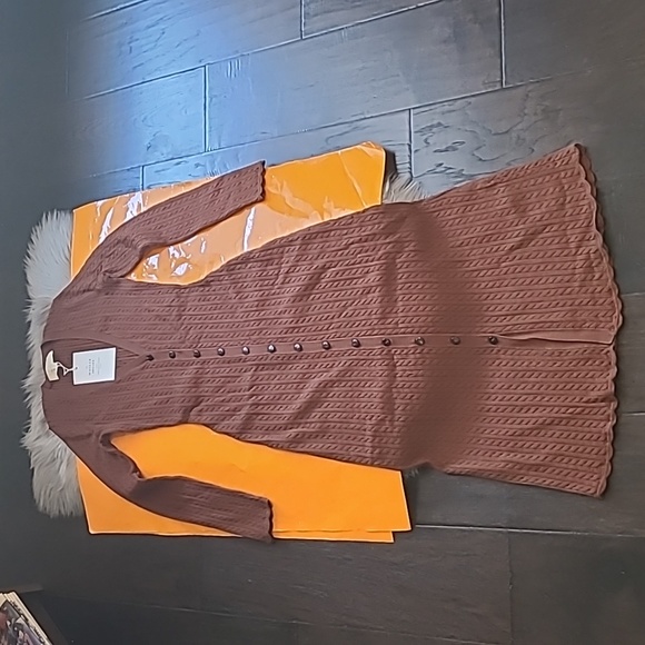 Nwt! Sezane Charlie Midi dress hazelnut - Picture 6 of 13